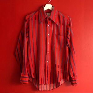 LAST CHANCE ❗️Vintage 70s Striped Button Up Shirt